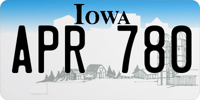 IA license plate APR780