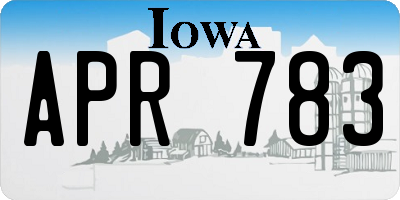 IA license plate APR783