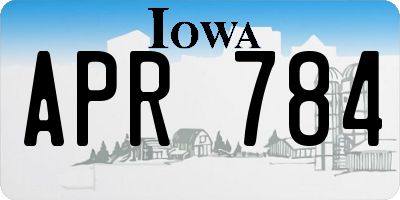 IA license plate APR784