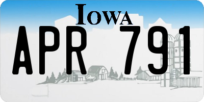 IA license plate APR791