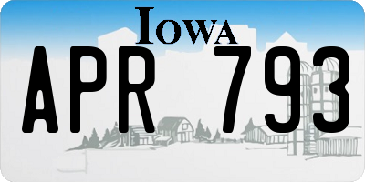 IA license plate APR793