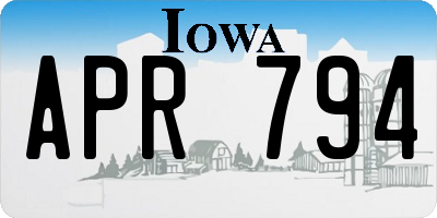 IA license plate APR794