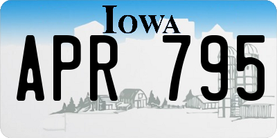 IA license plate APR795