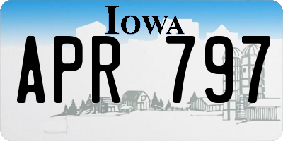 IA license plate APR797