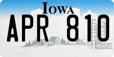 IA license plate APR810