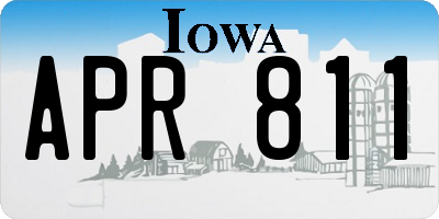 IA license plate APR811