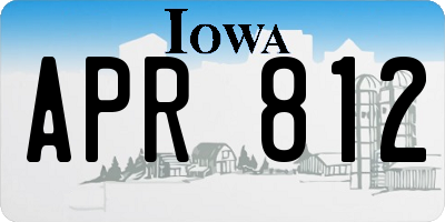 IA license plate APR812