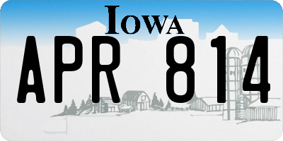 IA license plate APR814