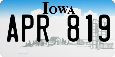 IA license plate APR819