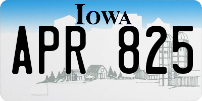 IA license plate APR825