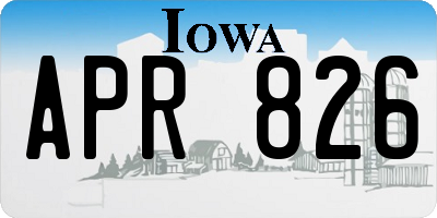 IA license plate APR826