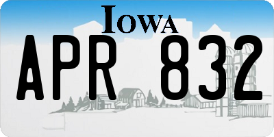 IA license plate APR832