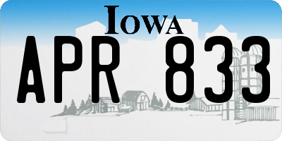 IA license plate APR833