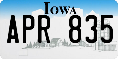 IA license plate APR835