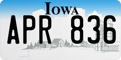 IA license plate APR836