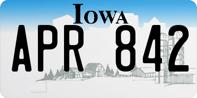 IA license plate APR842