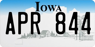 IA license plate APR844
