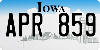 IA license plate APR859