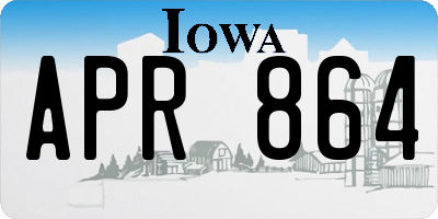 IA license plate APR864