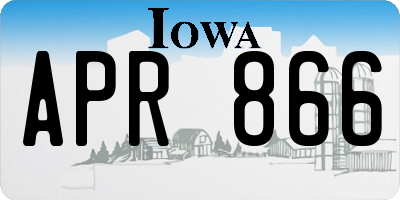 IA license plate APR866