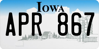 IA license plate APR867