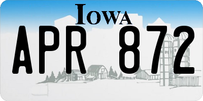 IA license plate APR872