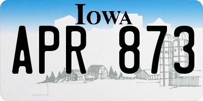 IA license plate APR873