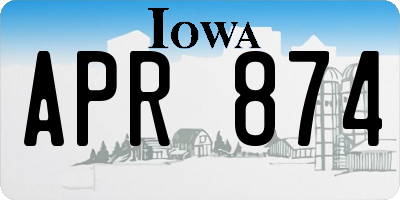 IA license plate APR874