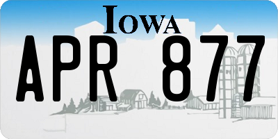 IA license plate APR877