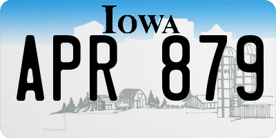 IA license plate APR879