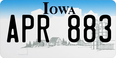 IA license plate APR883