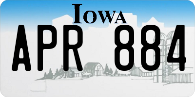 IA license plate APR884