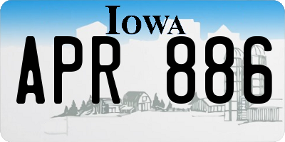 IA license plate APR886