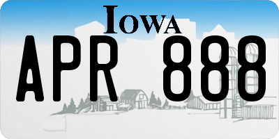 IA license plate APR888