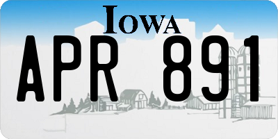 IA license plate APR891