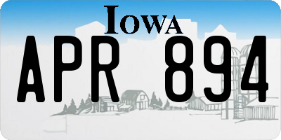 IA license plate APR894