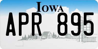 IA license plate APR895