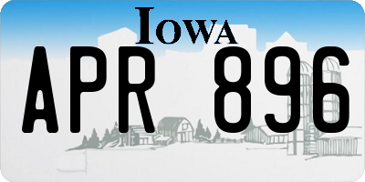 IA license plate APR896