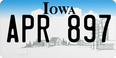 IA license plate APR897