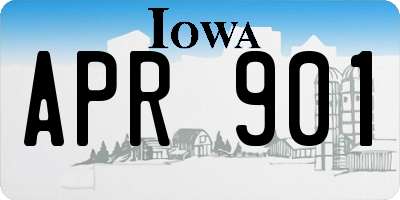 IA license plate APR901