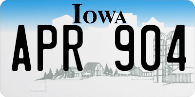 IA license plate APR904