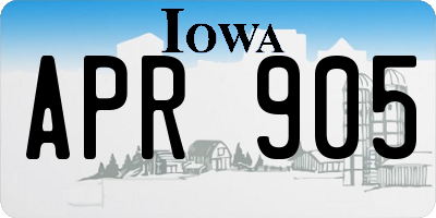 IA license plate APR905