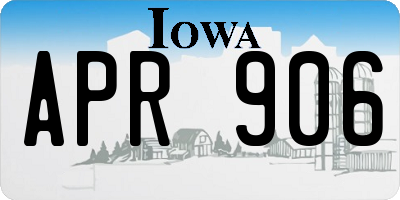IA license plate APR906