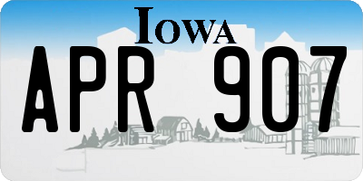 IA license plate APR907