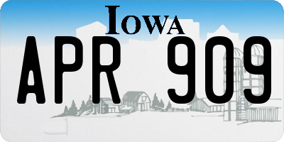 IA license plate APR909