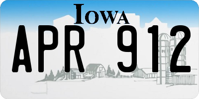 IA license plate APR912