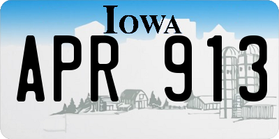 IA license plate APR913