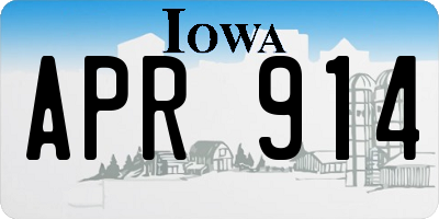 IA license plate APR914