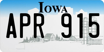 IA license plate APR915