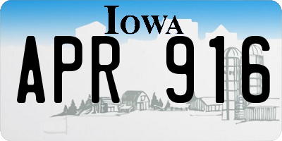 IA license plate APR916